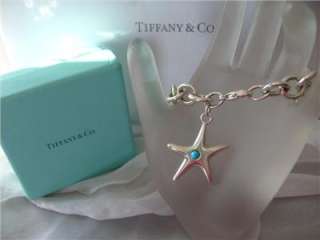 Tiffany & Co. Starfish S/Silver w/Turquoise Bracelet  