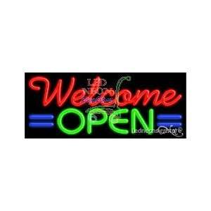  Open Neon Sign 13 inch tall x 32 inch wide x 3.5 inch Deep inch deep 