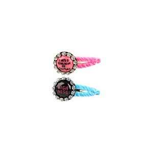  Juicy Couture Kids Rhinestone and Button Clips   Set of 2 