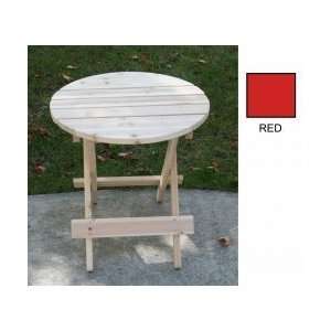  Folding Adirondack Round Table Red Patio, Lawn & Garden