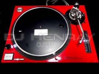 custom Red Technics SL1200 MK2 with Ultra white leds turntables 