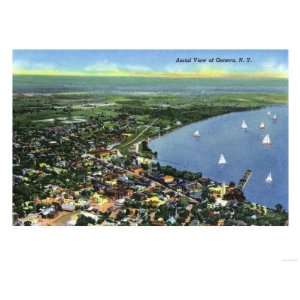   City, Sailboats on the Lake Giclee Poster Print, 24x32