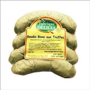 Boudin Blanc with Truffles   White Pudding Sausages   1Lb   (Pack of 2 