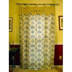   Curtain with Embroidered Scalloped Valance 
