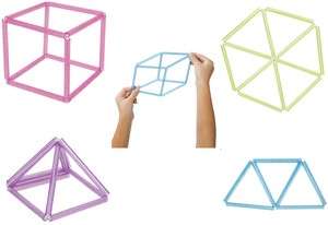 PolyGonzo Stretch Cube Geometric Shapes Hands On Math Manipulative 