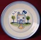 HADLEY M. A. pottery COUNTRY SCENE BLUE Dinner Plate 11