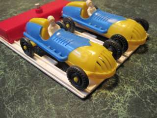   Drag Racer Indy Slot Car 2 Plastic Toy Cars Launch Renwal Marx?  