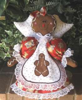 Primitive Gingerbread Tree Topper Angel~PATTERN~~