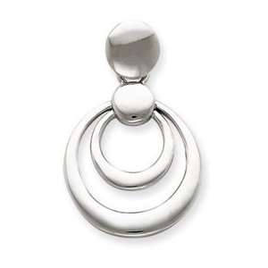  Sterling Silver Double Circle Slide Jewelry