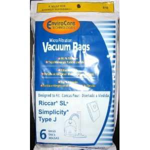  Simplicity Type J Bags for Champ Canister Vacuum   6 pack 