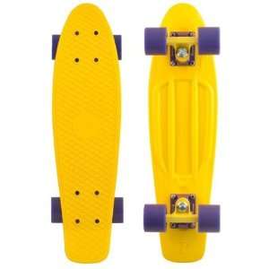   Skateboard   Yellow Deck   Yellow Trucks   Purple Wheels Sports