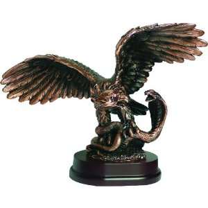  Eagle Catching Snake Statue   Copper Finish