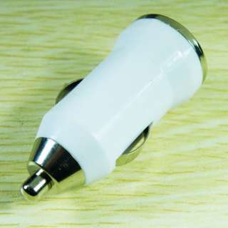 New Cute Universal Mini USB Car Charger Adapter white  