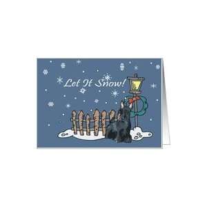  Let It Snow Scottie Christmas Card Card Health & Personal 