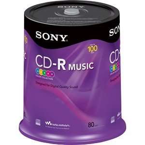  100 SONY CD R Music Disc, Digital Audio Recordable For CD 