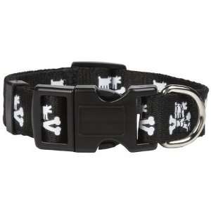 Bark Dog and Crossbones Collar   Black/White   Small (Quantity of 2)