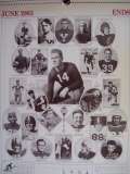 1983 lg College Football Calendar 260+ Player Pics Namath Butkus 