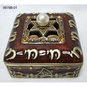   With Pearl Jewelry Trinket Box 2.5in X2.5in X1.75in H
