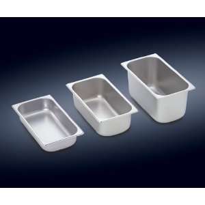 Third Size Stainless Steel Steam Table Pans 2 1/2 Deep  