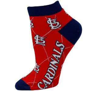   St. Louis Cardinals Ladies Red Diamond Ankle Socks