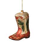 western cowboy boot americana glass ornament new expedited shipping 