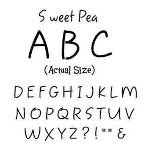  #0217 Sweet Pea Complete Set Letters 7/8 tall MSRP $71.99 