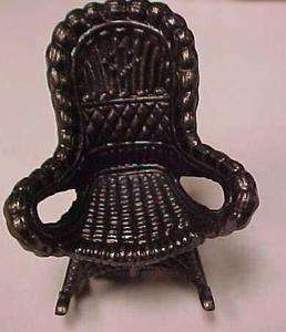 Pencil Sharpener Vintage Die Cast Wicker Rocking Chair  9508C  