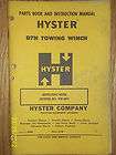 hyster company parts book and instruction manual d7n towing winch