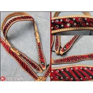  Western Tack Horse Bridle Headstall Breast Collar Crystal 