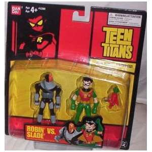   Teen Titans Robin Vs Slade Action Figure (Bandai 2004) Toys & Games