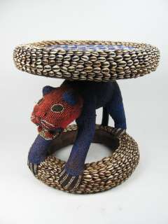 GothamGallery Fine African Art   Bamileke Beaded Stool  