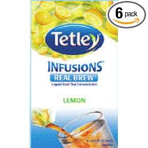 Tetley Infusions Real Brew Lemon Classic Tea, 6 Count (Pack of 6)