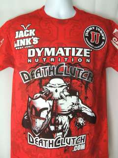 BROCK LESNAR Red Death Clutch Sponsors T shirt NEW UFC  
