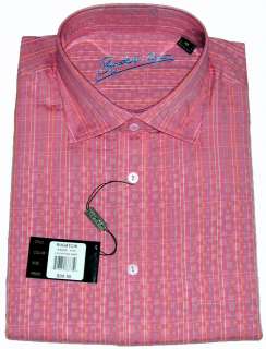 Bugatchi Uomo NWT XL 100% Cotton Long Sleeve Mens Dress Shirt Plaids 
