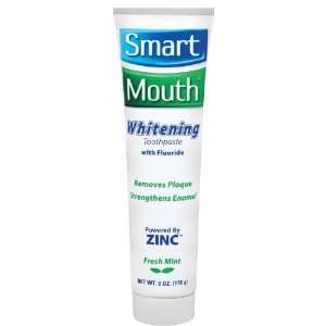  SmartMouth Whitening Toothpaste with Fluoride, Fresh Mint 6 oz 