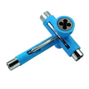 Universal Skate Tool 8 in One Tool BLUE Adjusts Action Nut Axle Wheel 