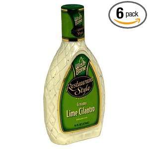   Restaurant Style Lime Cilantro Dressing, 16 Ounce Bottles (Pack of 6