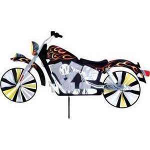   Motorcycle Spinner Flame Wind Spinner Whirligig Patio, Lawn & Garden