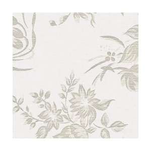   Deluxe Flannel Backed Vinyl 54 Inch Wide White Damask