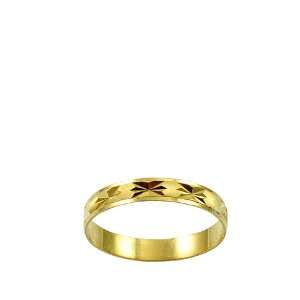   Gold, Children Kids Baby Toe Pinky Band Ring 3mm Wide Size 2 Jewelry