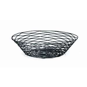 Round Artisan Black Wire Baskets   Black Powder Coat   12 Dia. x 3 1 