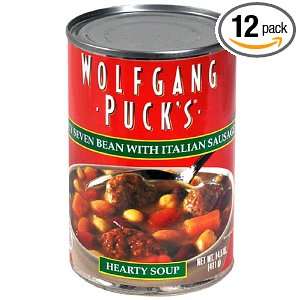 Wolfgang Puck Spicy Seven Bean with Italian Sausage Soup, 14.5 Ounce 