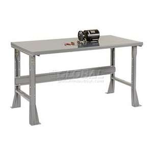  48 X 30 Steel Square Edge Work Bench  Fixed Height   1 3/4 